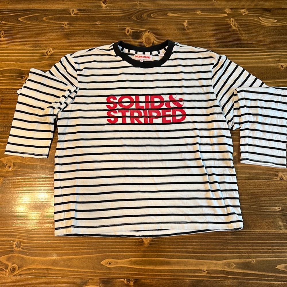Solid & Striped Long Sleeve Top